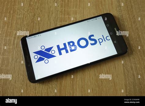 Hbos Plc Logo Displayed On Smartphone Stock Photo Alamy