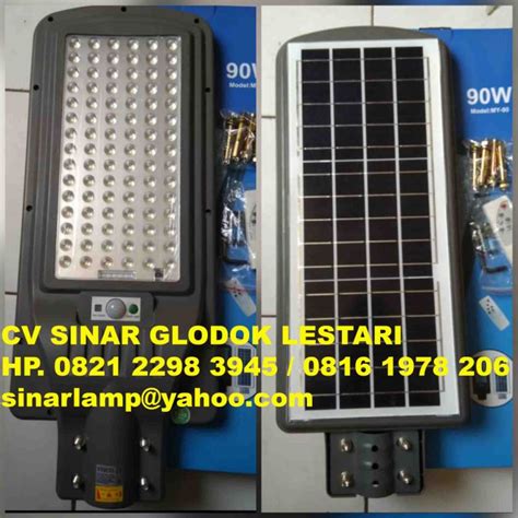 Lampu Jalan LED Solar Cell All In One 90 Watt