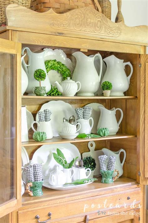 Decorating A China Cabinet For Fall