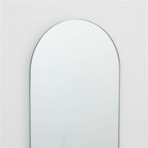 Arcus Arched Shaped Minimalist Frameless Mirror With Floating Effect