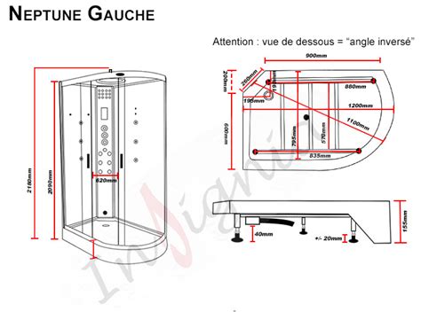 Cabine De Douche Hammam Insignia Neptune Gauche 80x120