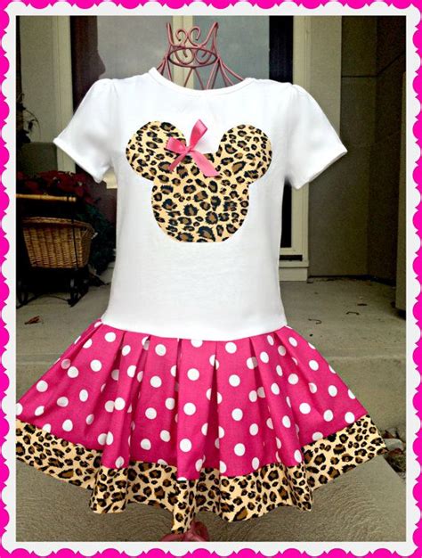 Minnie Mouse Dress Hot Pink Cheetah 2t 3t 4t 5 66x 78 1012 1416