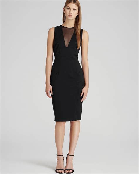 Reiss Dress Brightwell Paneled Bodycon In Black Lyst