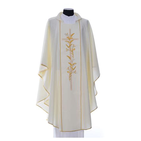 Catholic Priest Chasuble With Cross And Lily In 100 Online Sales On