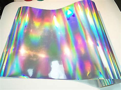 Flash Sale Silver Oil Slick Vinyl Rainbow Chrome Holographic Adhesive