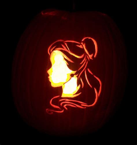 Pumpkin Carving: Belle | Pumpkin carving, Disney pumpkin, Halloween ...