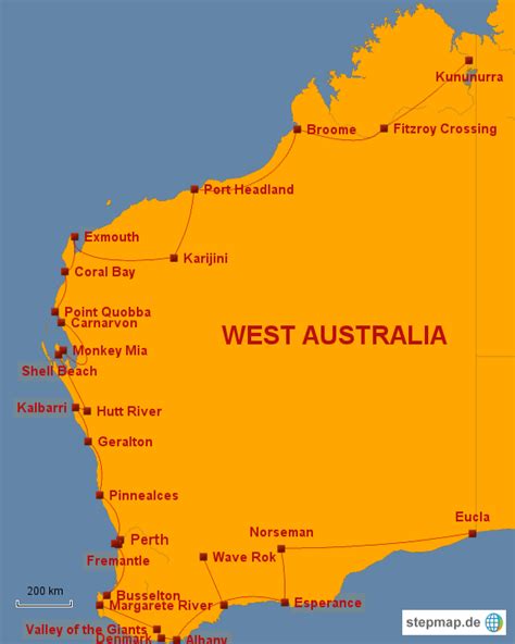 StepMap WEST AUSTRALIA Landkarte für Australien