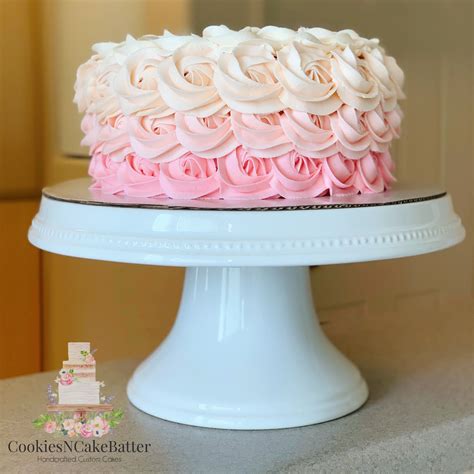 Ombré Pink Rosette Cake Pink Rosette Cake Rosette Cake Cake