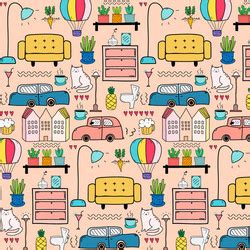 Pattern With Hand Drawn Doodle Cars Background Vector Image