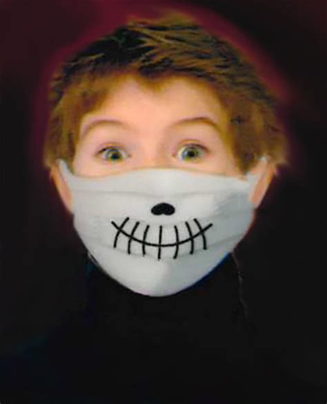 Children's Junior Halloween Scary COVID Face Mask Covering