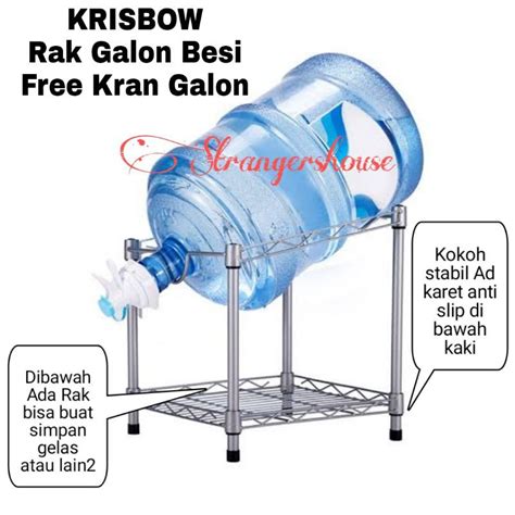 Jual Krisbow Rak Galon Kawat 2 Tingkat Kran Air Galon Rak Besi 2 Susun