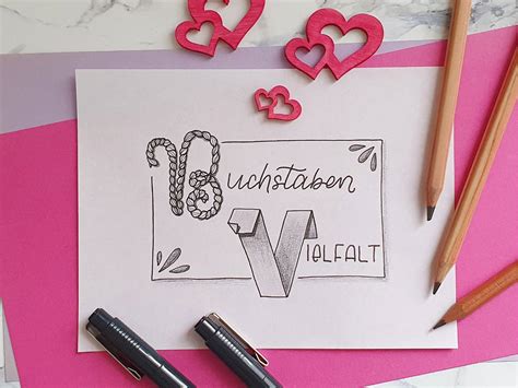 Handlettering Buchstaben Inspiration Pur