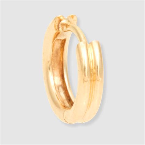 Double Link Huggies 18k Yellow Gold Large