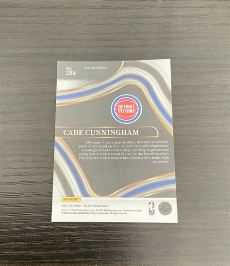 Select Cade Cunningham Courtside Rookie Rc Pistons Ebay