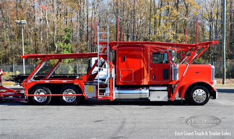 2018 Peterbilt 389 Truck And 2018 Cottrell Ez 7509 Car Hauler Stock9179