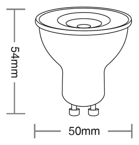 Lâmpada Led Dicróica Mr16 Tdl 50 7w Taschibra Kit 6 Pçs Cor da luz