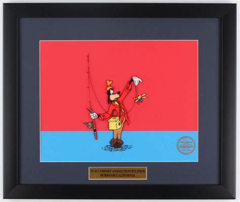 Goofy "Gone Fishing" LE 16x19 Custom Framed Animation Sericel ...