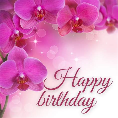 Happy Birthday Images And Beautiful Cards With Orchids Elegant Wishes