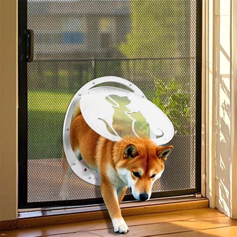 ALUMANI Dog Door for Screen Door, Dog Screen Door with Lockable