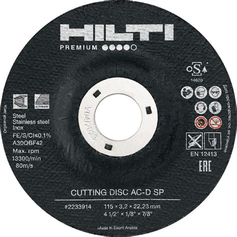 AC D SP Type 27 Thin Cutting Disc Abrasives Hilti United Arab Emirates