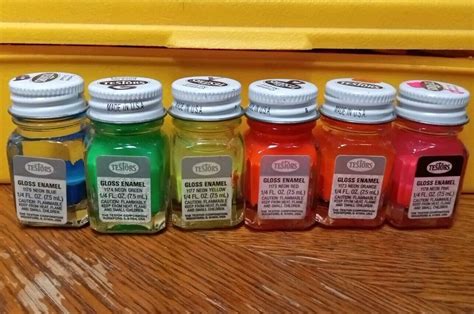 Testors Neon Model Paint Set Enamel New No Box Ebay