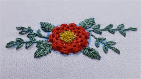 Hand Embroidery Hand Embroidery Flower Design Simple Flower Design Easy Flower Embroidery