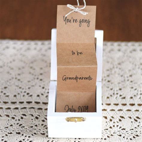 First Time Grandparents T Pregnancy Announcement Secret Message Box