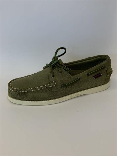 Sebago Docksides Kaki Heren Dockside Daim Kaki W909R Schoenen Luca