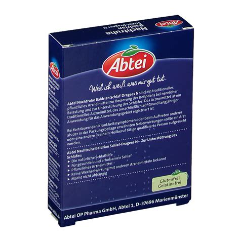 Abtei Nachtruhe Baldrian Schlaf Dragees N 40 St Shop Apotheke