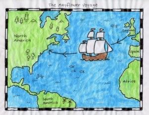 Mayflower Map - Art Projects for Kids