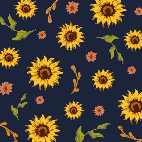 Sunflower Pattern Svg