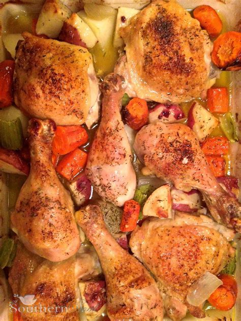 A Southern Soul: Oven Roasted Chicken with Vegetables