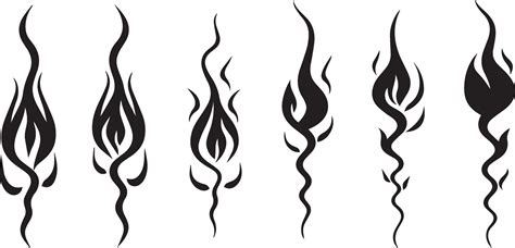 Set of Classic silhouette flame 42365087 Vector Art at Vecteezy