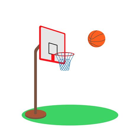 Basketball Hoop With Ball Vector Image For The Design Of Flyers