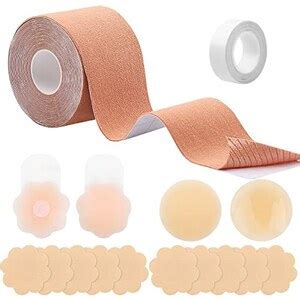 Lishang Boob Tape Reggiseno Invisibile Push Up Copricapezzoli Silicone