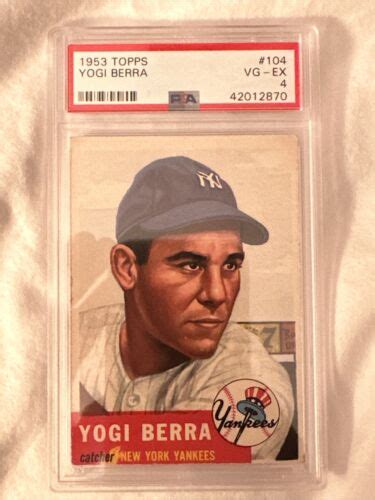 1953 TOPPS YOGI BERRA 104 PSA 4 VG EX NEW YORK YANKEES HOF CENTERED