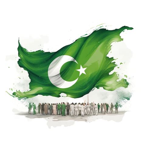 Premium Ai Image Th August Pakistan National Day Happy Independence Day