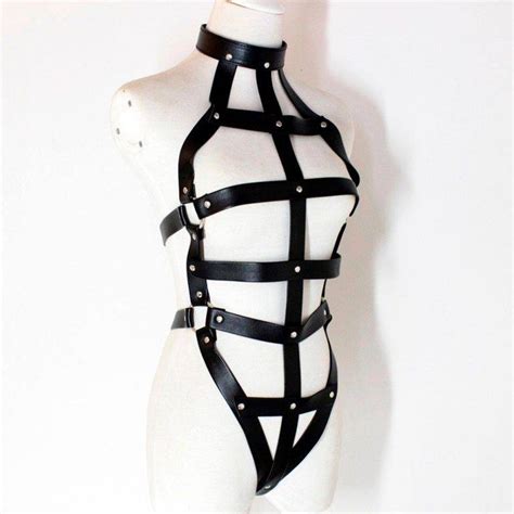 Lingerie De Cintas De Couro Body Harness Sexy Bsdm Chastity