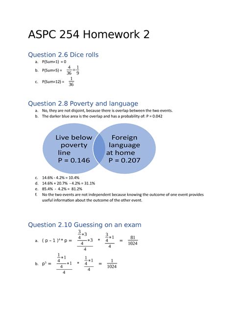 Aspc Homework Studeersnel Aspc Homework Question Dice