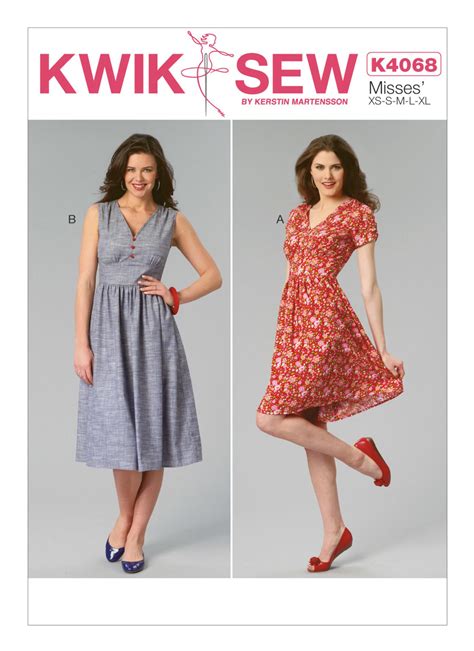 K4068 Dress Sewing Patterns Sewing Dresses Kwik Sew Patterns