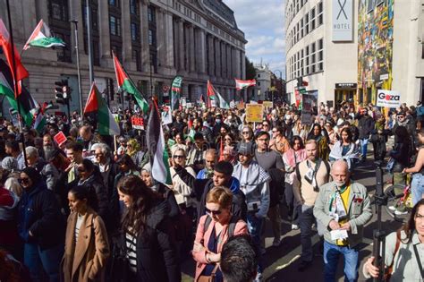 London Uk March In London In Solidarity With Palestine Th October