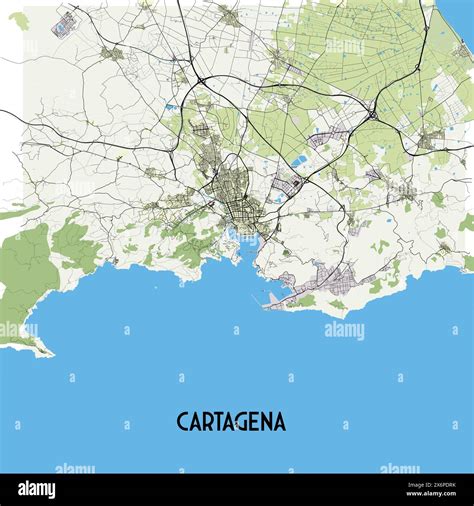 Map Of Cartagena Stock Vector Images Alamy