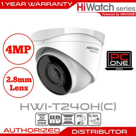 Hikvision Hiwatch Mp Ip Mini Turret Ipc Vdc Poe Metal Body And