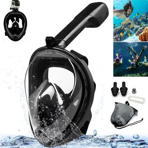 OhhGo Snorkel Mask Full Face Gear Diving Goggles Scuba Snorkeling Mask ...