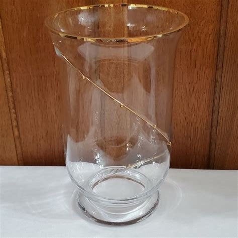 Pier Accents Pier Swirline Blown Glass Gold Dot Swirl Vase