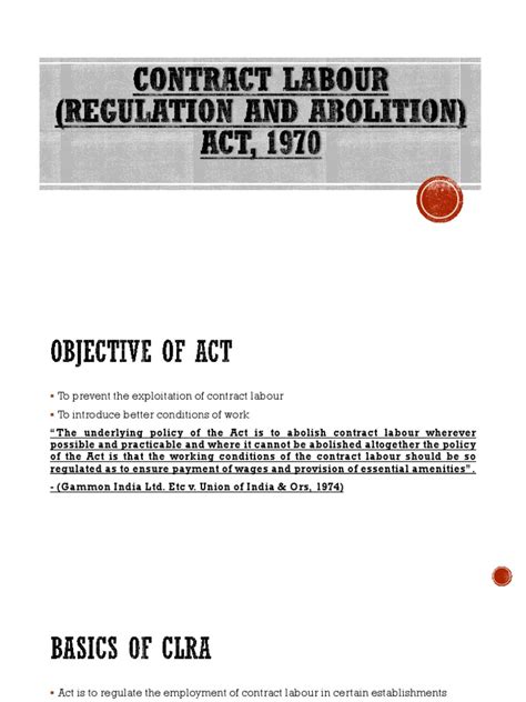 Contract Labour Regulation And Abolition Act Pdf Employment Salary