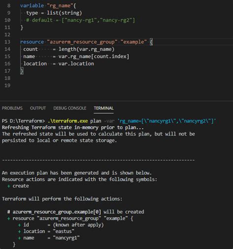 Terraform How To Pass Multiple Values In Command Line Using List