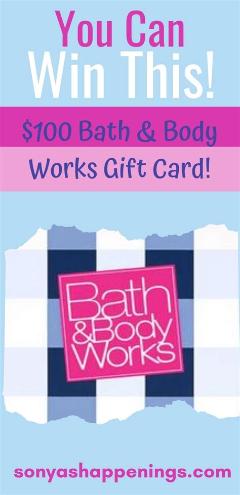 Win A 100 Bath And Body Works T Card Bath And Body Works T Card