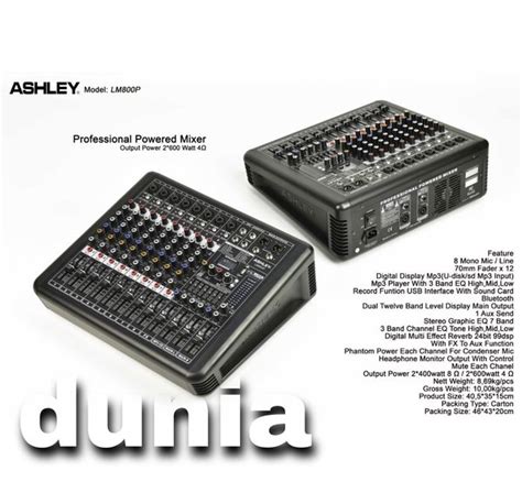 Jual Power Mixer Ashley Lm P Channel Dunia Sound Di Lapak Dunia