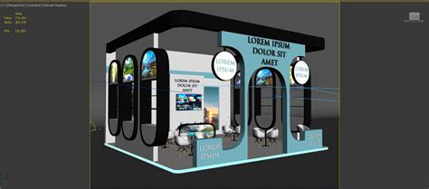 D Model Booth Exhibition Stand Stall X M Height Cm Side Open